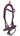 Cwell Equine New Padded Bling Diamante Leather Bridles with Rubber Grip Reins Black with Purple crystals F/C/P
